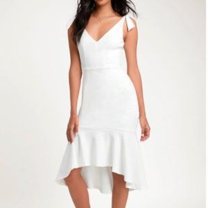 Lulu's Trumpet Hem body- con midi Dress